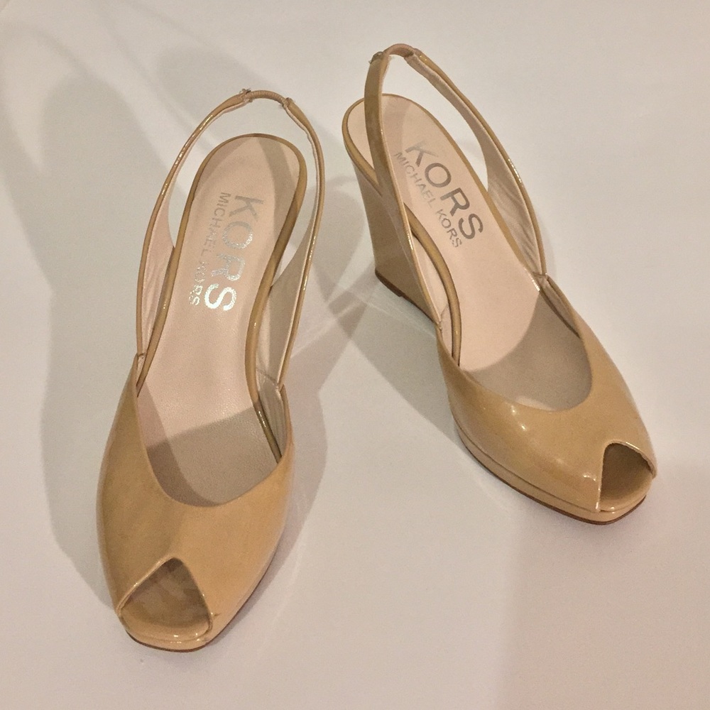 Michael Kors Peep Toe Wedge